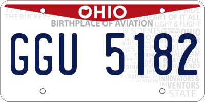OH license plate GGU5182