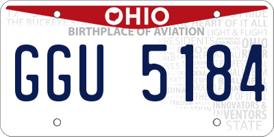 OH license plate GGU5184