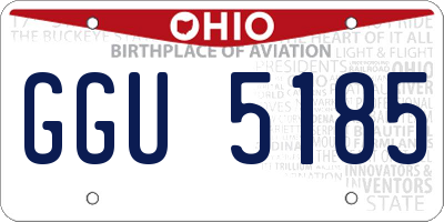 OH license plate GGU5185