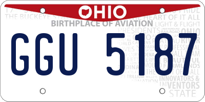 OH license plate GGU5187