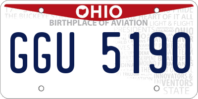 OH license plate GGU5190