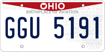 OH license plate GGU5191
