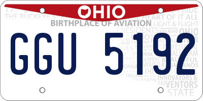 OH license plate GGU5192