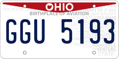 OH license plate GGU5193