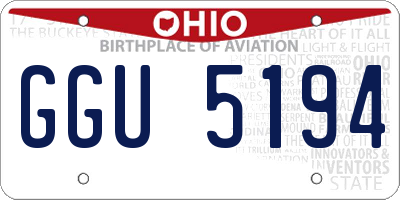 OH license plate GGU5194