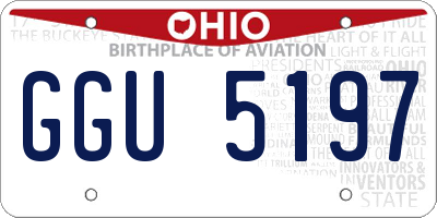 OH license plate GGU5197