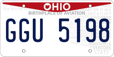 OH license plate GGU5198