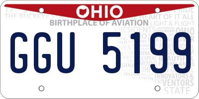 OH license plate GGU5199
