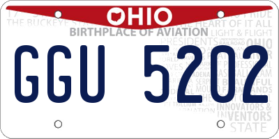OH license plate GGU5202