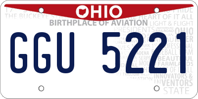 OH license plate GGU5221