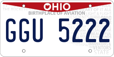 OH license plate GGU5222