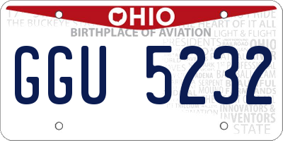 OH license plate GGU5232