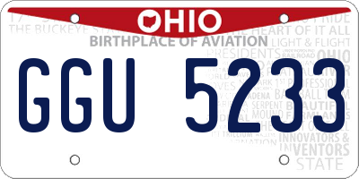 OH license plate GGU5233