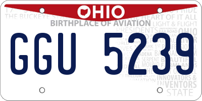 OH license plate GGU5239