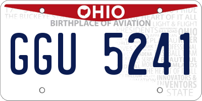 OH license plate GGU5241