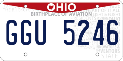 OH license plate GGU5246