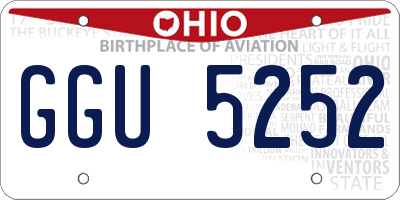 OH license plate GGU5252