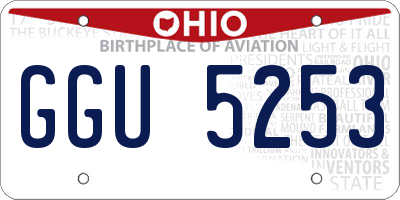 OH license plate GGU5253