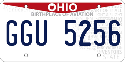 OH license plate GGU5256