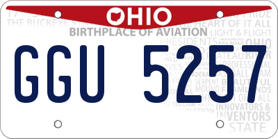 OH license plate GGU5257