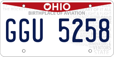 OH license plate GGU5258