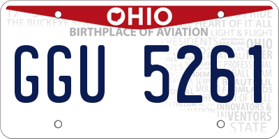 OH license plate GGU5261