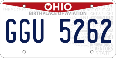 OH license plate GGU5262