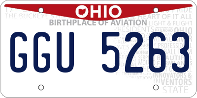 OH license plate GGU5263