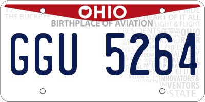OH license plate GGU5264