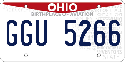 OH license plate GGU5266