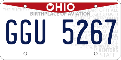 OH license plate GGU5267