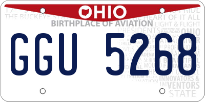 OH license plate GGU5268