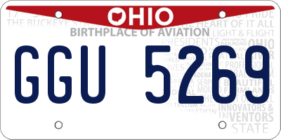 OH license plate GGU5269