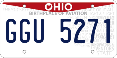 OH license plate GGU5271