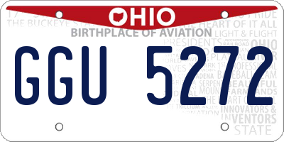 OH license plate GGU5272
