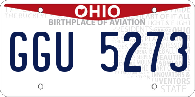 OH license plate GGU5273
