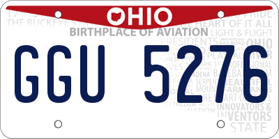 OH license plate GGU5276