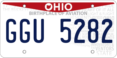 OH license plate GGU5282