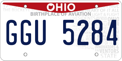 OH license plate GGU5284