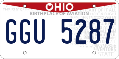 OH license plate GGU5287