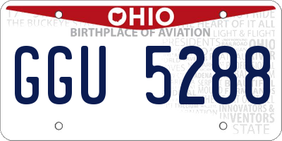 OH license plate GGU5288
