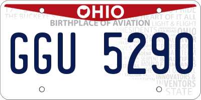 OH license plate GGU5290