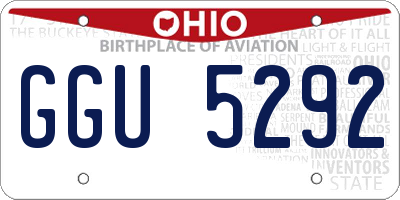 OH license plate GGU5292