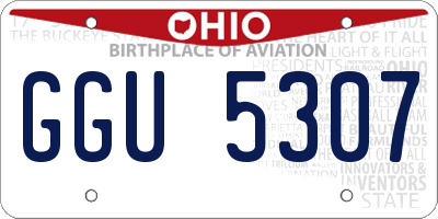 OH license plate GGU5307