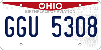 OH license plate GGU5308