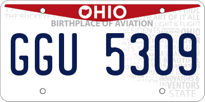 OH license plate GGU5309