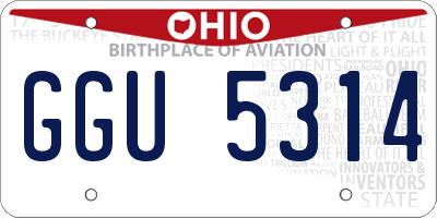 OH license plate GGU5314