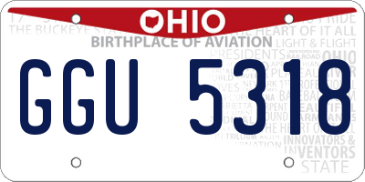 OH license plate GGU5318