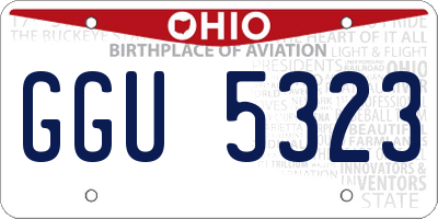 OH license plate GGU5323
