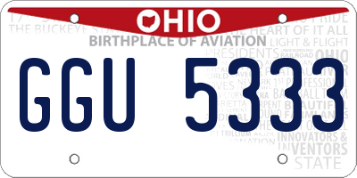 OH license plate GGU5333